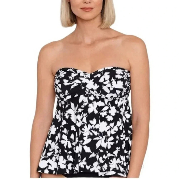 SWIM SOLUTIONS Bust Support Flyaway Convertible Tankini Swim Top Size 14 NWT - Picture 11 of 11